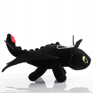 AKO VYCVIČIŤ VÁŠHO DRAKA BLACK FURY MASKOTA ZUBOVÉHO CHRBTA DRAKA 30 CM